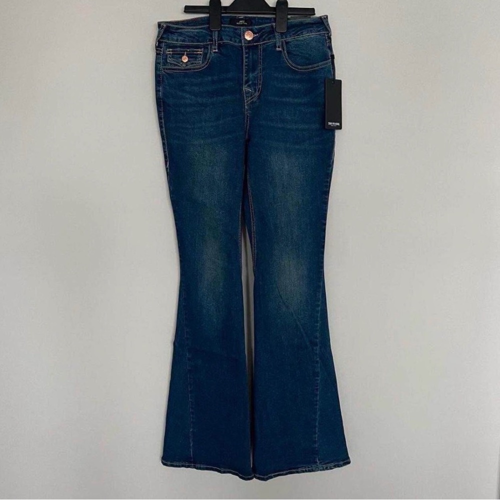 True Religion Women's Dark Blue Flare Jeans